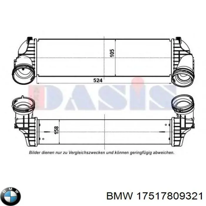 Chłodnica intercoolera BMW 17517809321 cena, od 158,34 USD