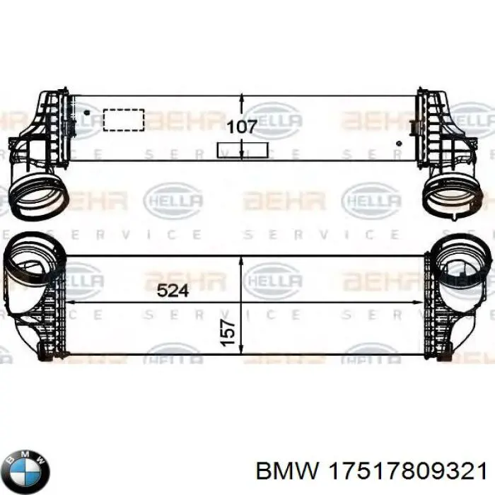 Do koszyka 17517809321 BMW Chłodnica intercoolera