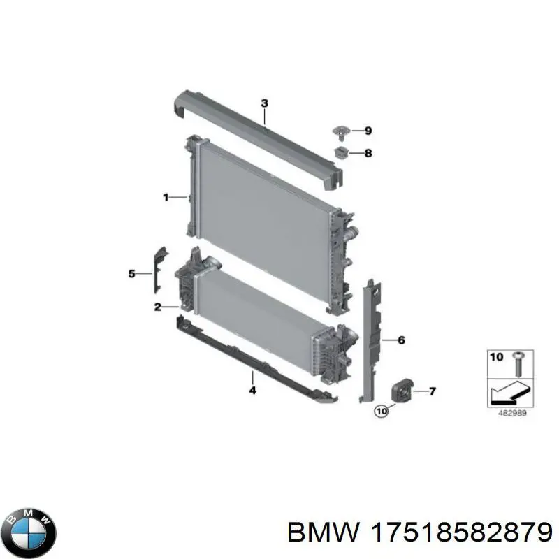 17518582879 BMW Chłodnica intercoolera
