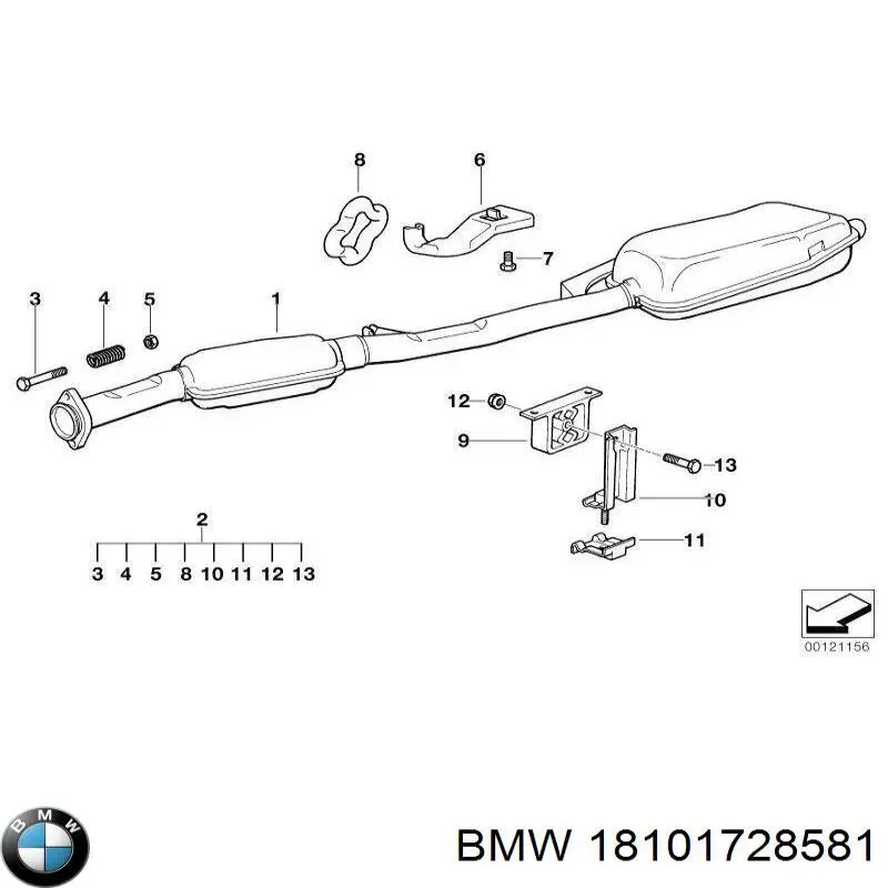 Tłumik, tylna część BMW 18101728581 cena, od 33,43 USD