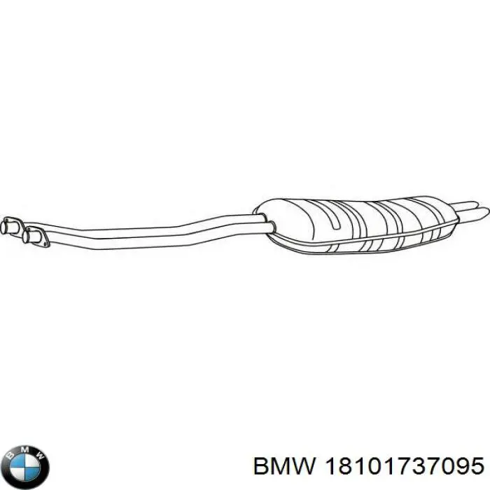 18101737095 BMW Tłumik, tylna część