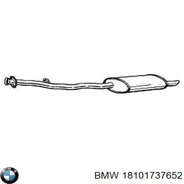 Tłumik, tylna część BMW 18101737652 cena, od 106,71 USD