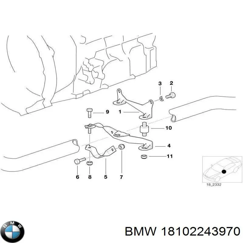 Tłumik, tylna część BMW 18102243970 cena, od 82,35 USD