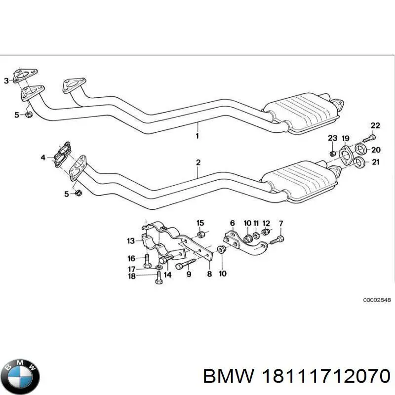 Do koszyka Tłumik, tylna część BMW 7  E32