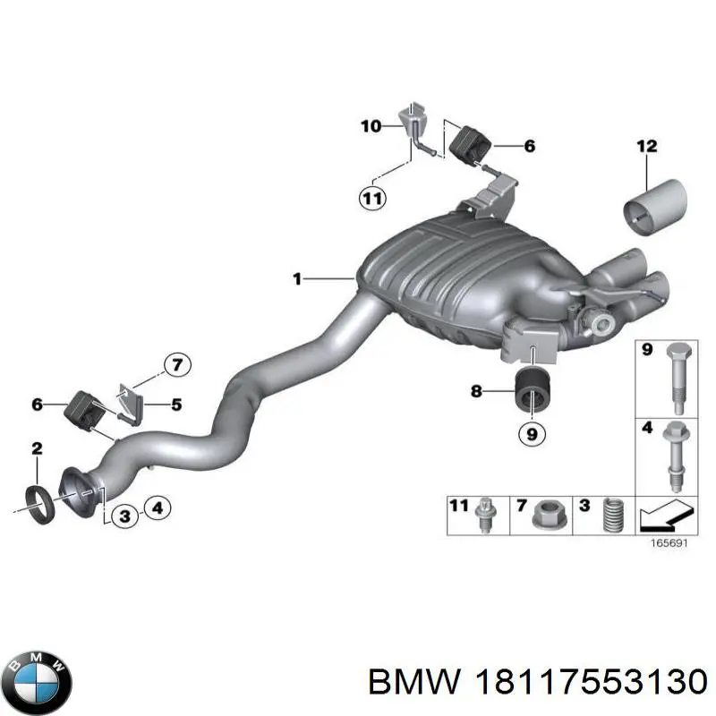 Uszczelka rury odbiornika tłumika BMW 18117553130 cena, od 16,19 USD