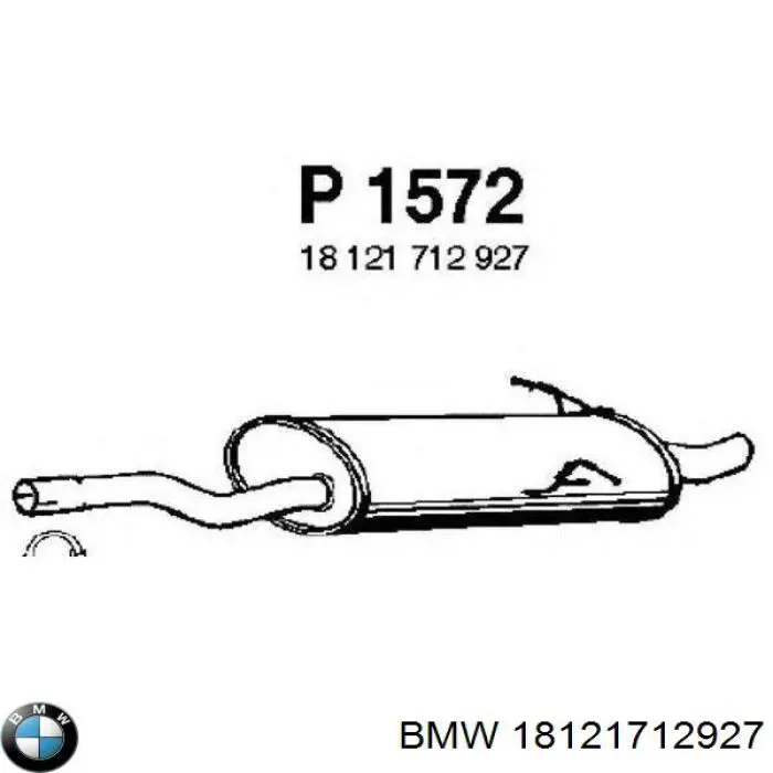 Do koszyka 18121712927 BMW Tłumik, tylna część
