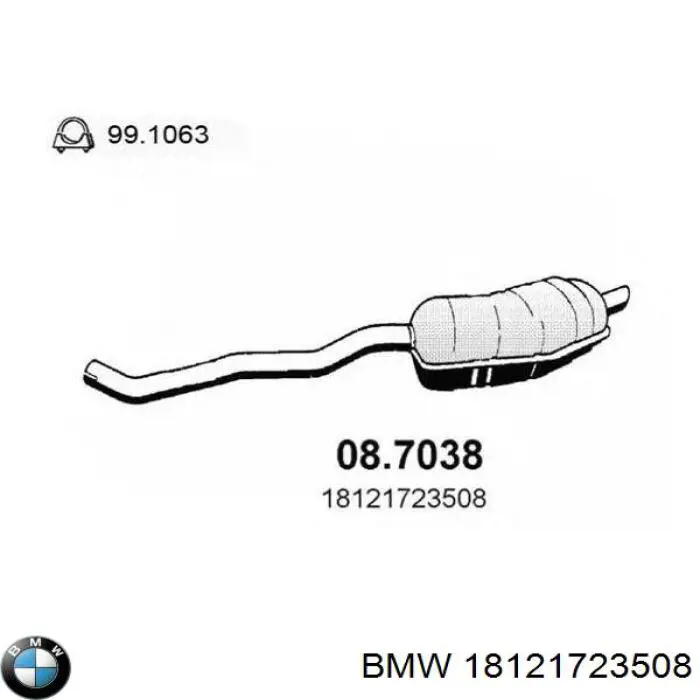 18121723508 BMW Tłumik, tylna część