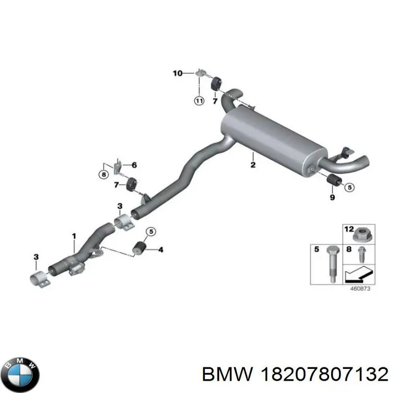Do koszyka 18207807132 BMW Poduszka mocowania tłumika