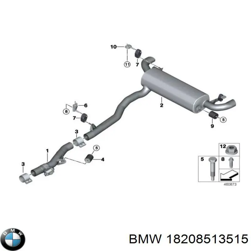 18208513515 BMW poduszka mocowania tłumika