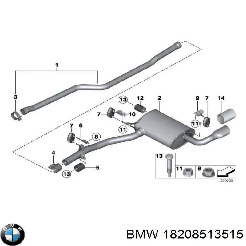 18308513515 BMW Poduszka mocowania tłumika