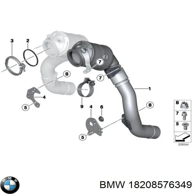 18208576349 BMW Poduszka mocowania tłumika