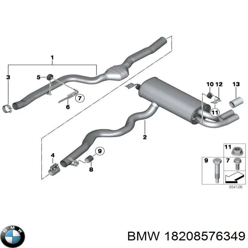 Poduszka mocowania tłumika BMW 18208576349 cena, od 41,48 USD