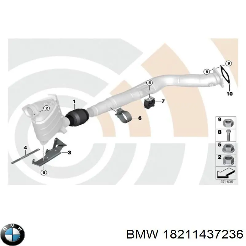 Do koszyka 18211437236 BMW Poduszka mocowania tłumika