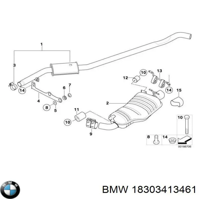 Poduszka mocowania tłumika BMW 18303413461 cena, od 22,30 USD