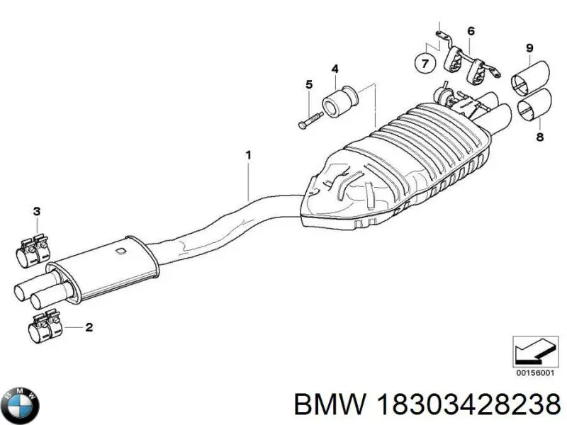 Wspornik (uchwyt) tłumika tylny do BMW X3 (E83)