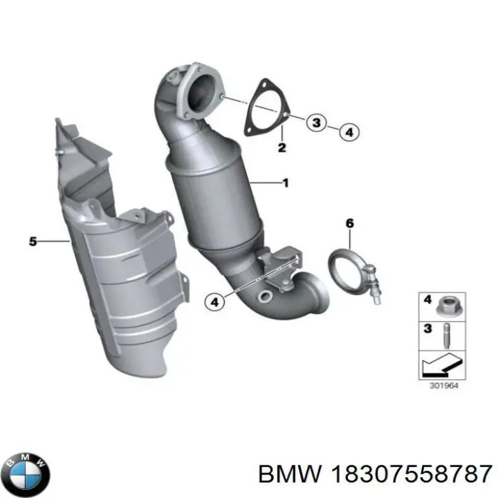 18307558787 BMW konwerter-katalizator