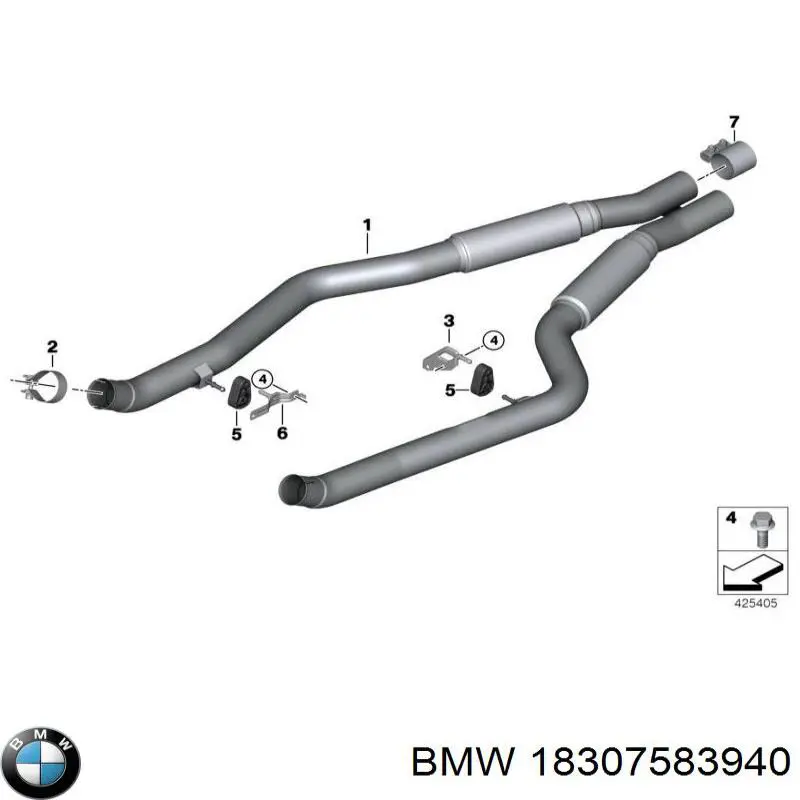 Wspornik (uchwyt) tłumika tylny BMW 18307583940 cena, od 33,30 USD