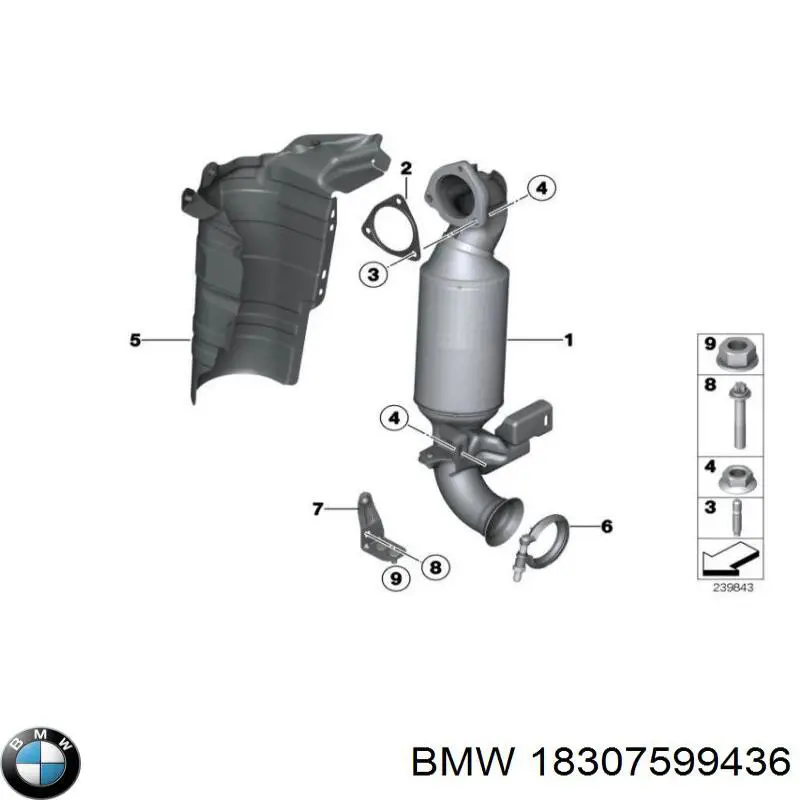 18307599436 BMW konwerter-katalizator