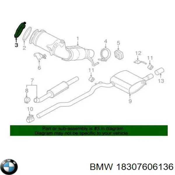 Obejma zaciskowa kolektora wydechowego do BMW 2 (F45)