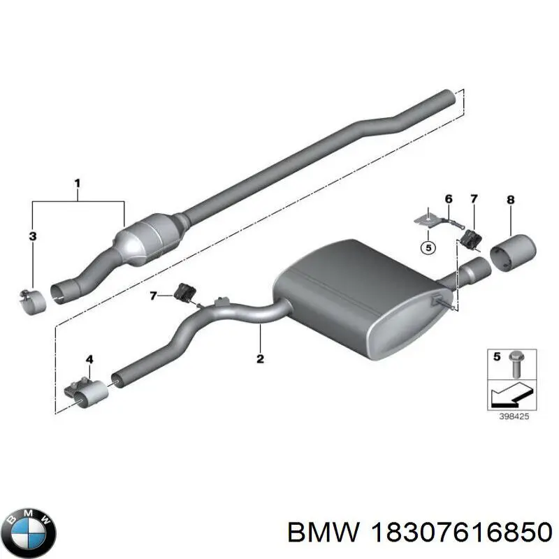 Do koszyka 18307616850 BMW Poduszka mocowania tłumika