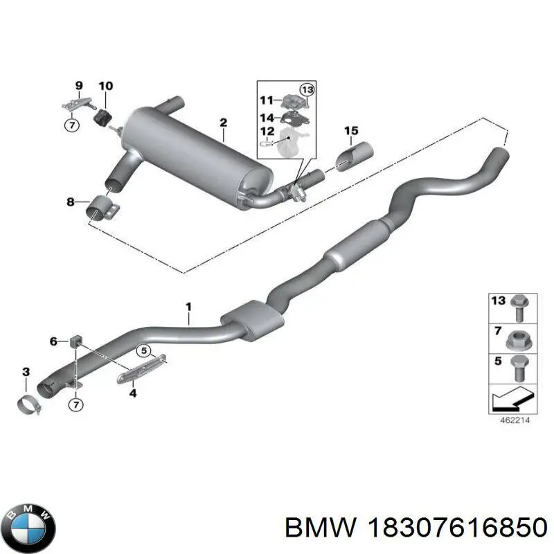 18307616850 BMW Poduszka mocowania tłumika