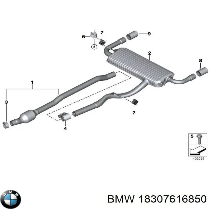 18307616850 BMW Poduszka mocowania tłumika