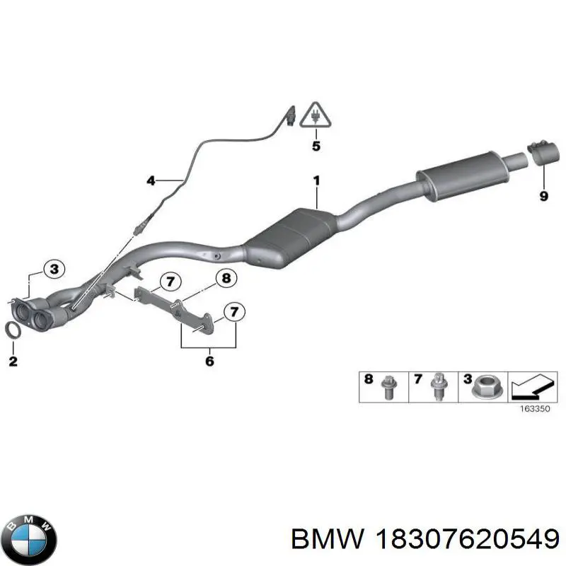 18307620549 BMW Nakrętka kolektora wydechowego