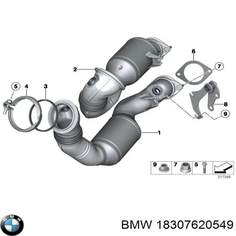 Nakrętka kolektora wydechowego BMW 18307620549 cena, od 1,06 USD