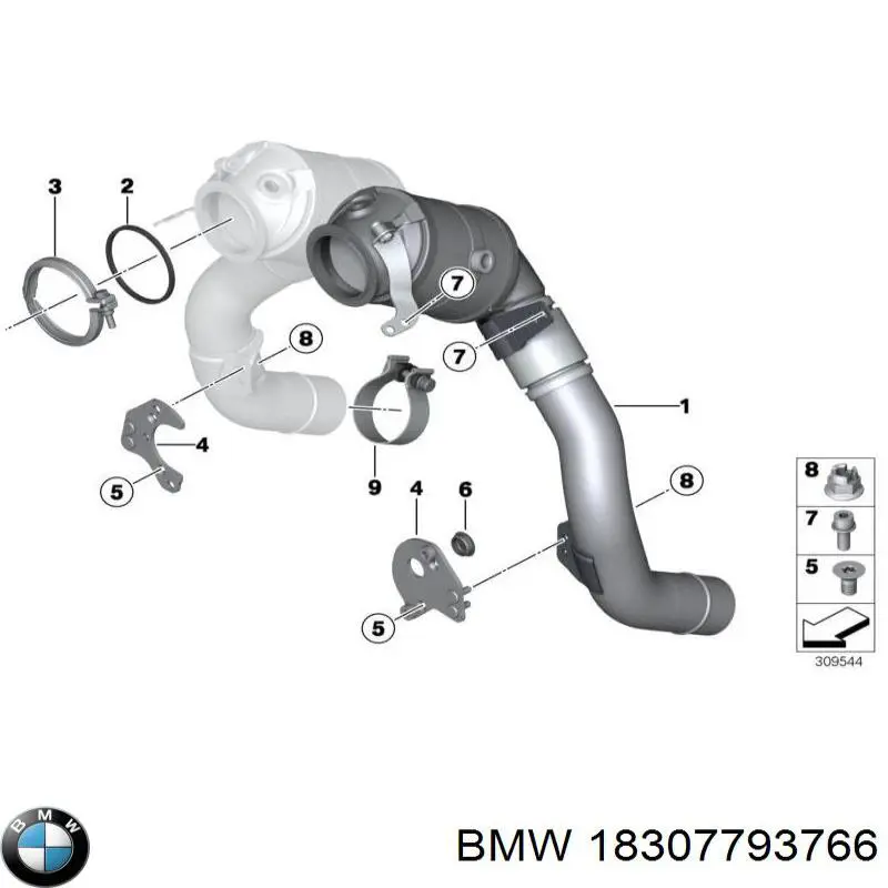 Wspornik (uchwyt) tłumika tylny BMW 18307793766 cena, od 21,93 USD