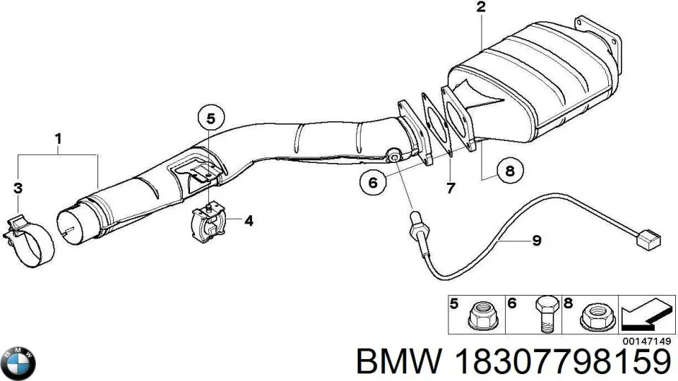 Filtr cząstek stałych układu wydechowego BMW 18307798159 cena, od 309,91 USD