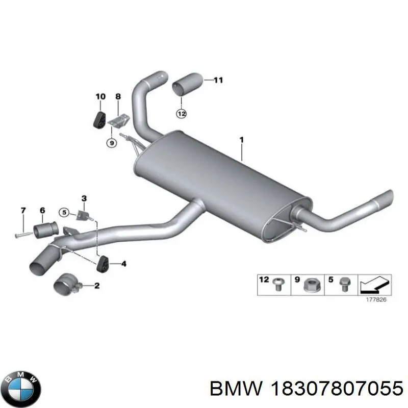 Tłumik, tylna część do BMW X6  E71