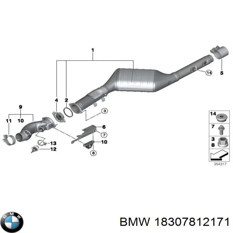 18307812171 BMW Uszczelka adaptera filtra oleju