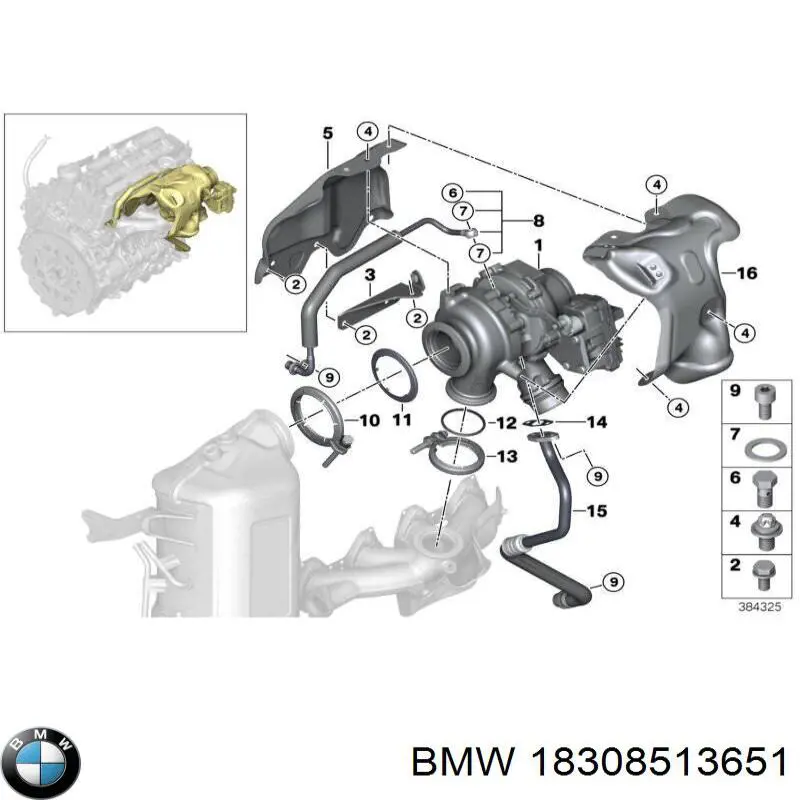 Uszczelka filtra cząstek stałych przednia BMW 18308513651 cena, od 6,72 USD