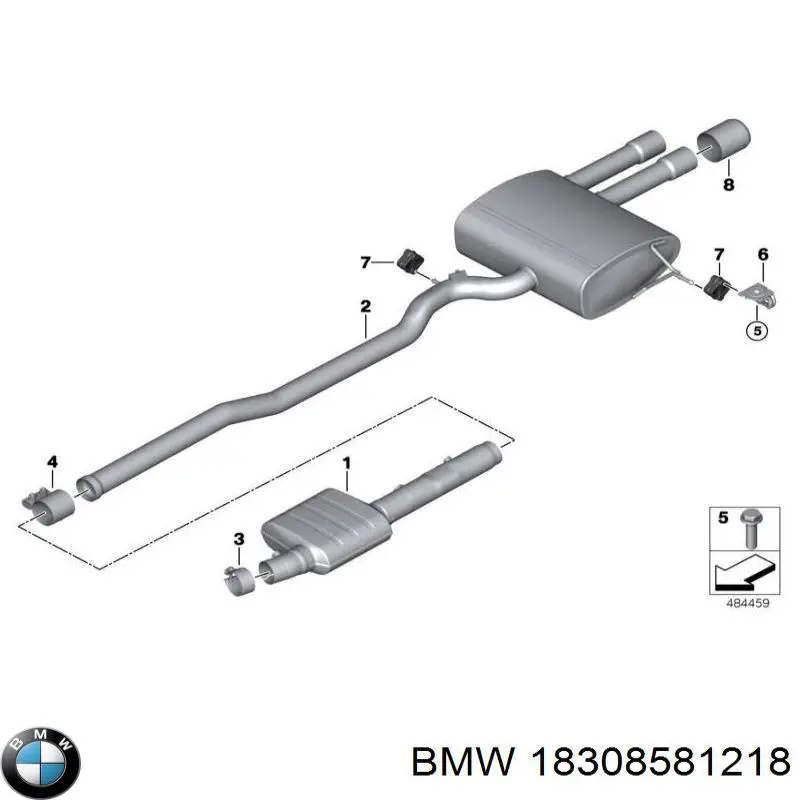 Wspornik (uchwyt) tłumika tylny BMW 18308581218 cena, od 41,57 USD