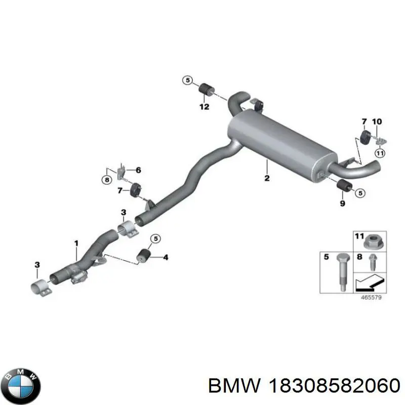18308582060 BMW Wspornik tylnej poduszki tłumiącej