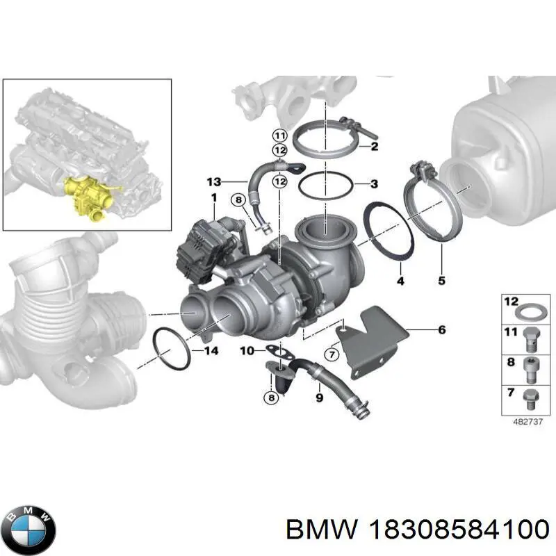 Uszczelka kolektora wydechowego BMW 18308584100 cena, od 32,08 USD