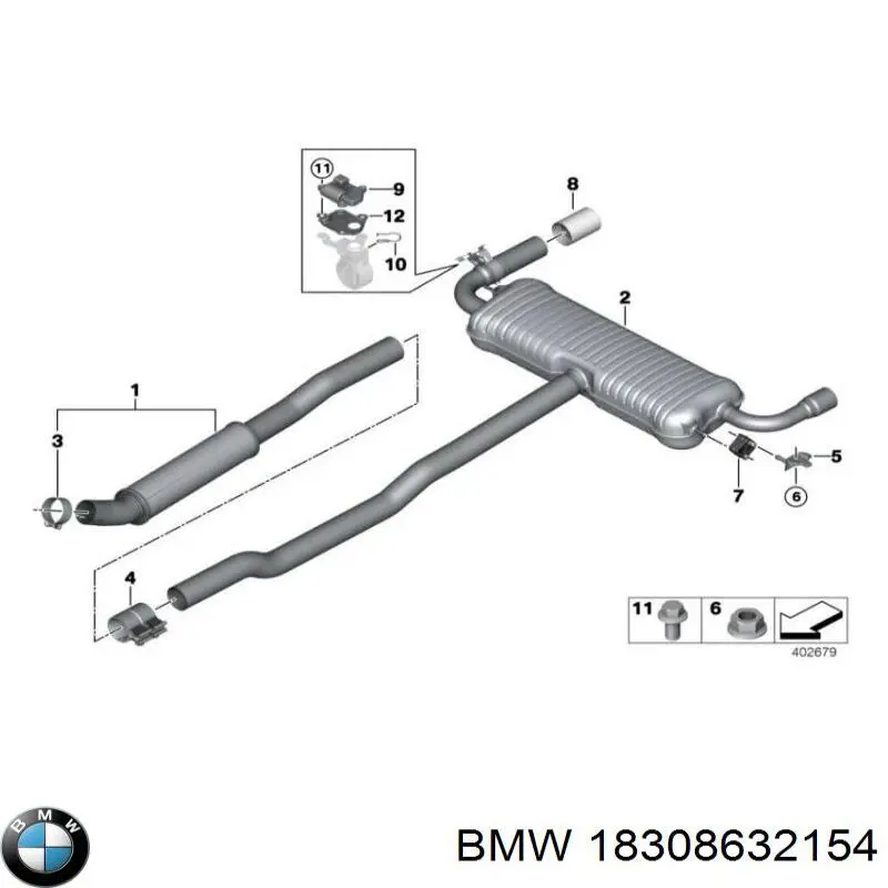 18308632154 BMW Silniczek sterujący klapą recyrkulacji powietrza