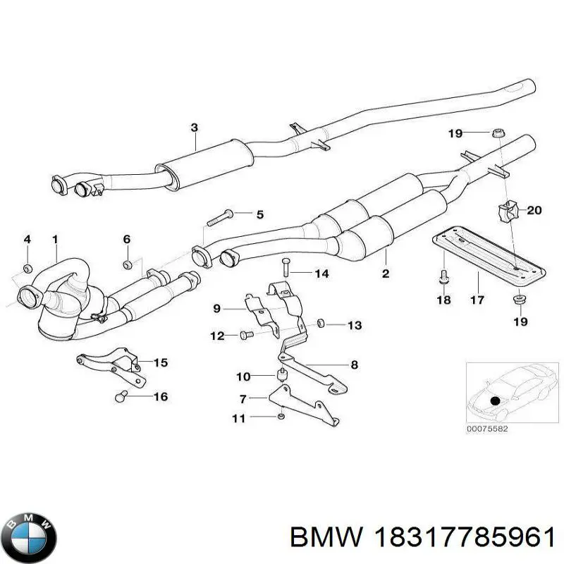 Konwerter-katalizator 18317785961 BMW