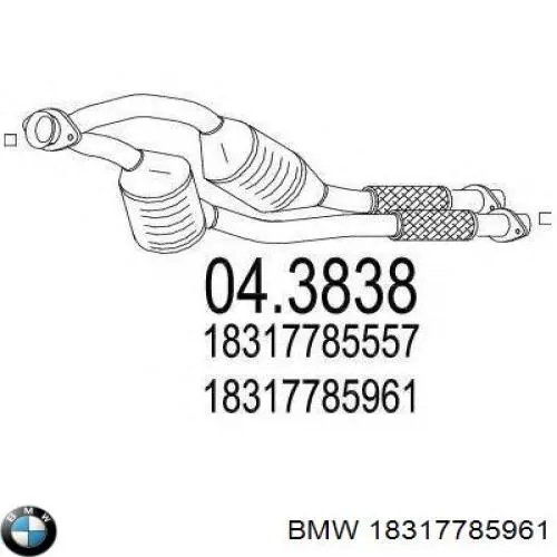 Konwerter-katalizator BMW 18317785961