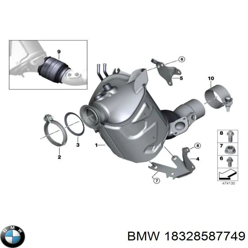 Filtr cząstek stałych układu wydechowego BMW X5 SUV (G05, F95) (2018 - 2026) cena, od 3029,28 USD