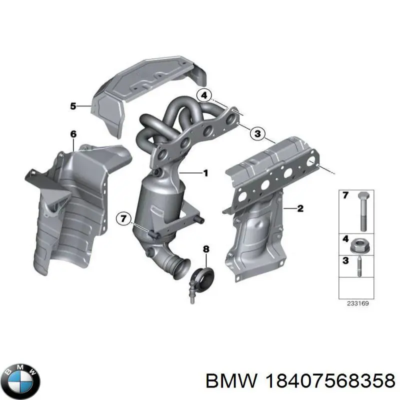 18407568358 BMW konwerter-katalizator