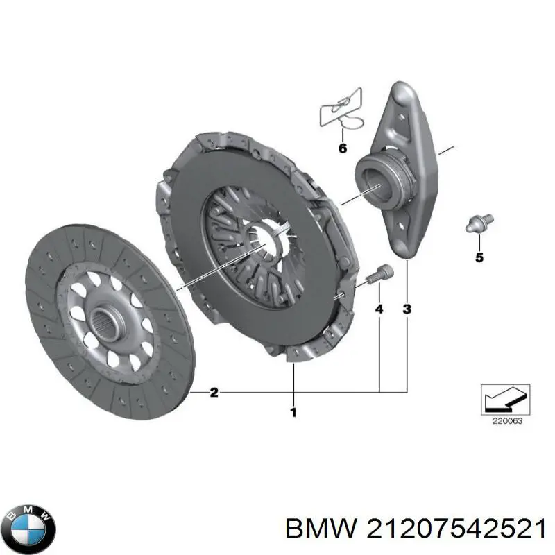 Zestaw sprzęgła (3 części) BMW 21207542521 cena, od 315,76 USD