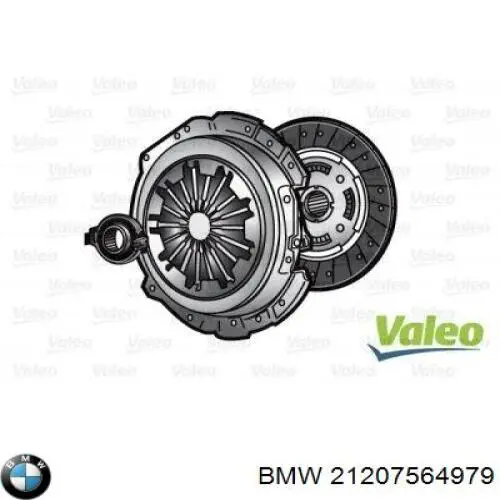 21207564979 BMW zestaw sprzęgła (3 części)