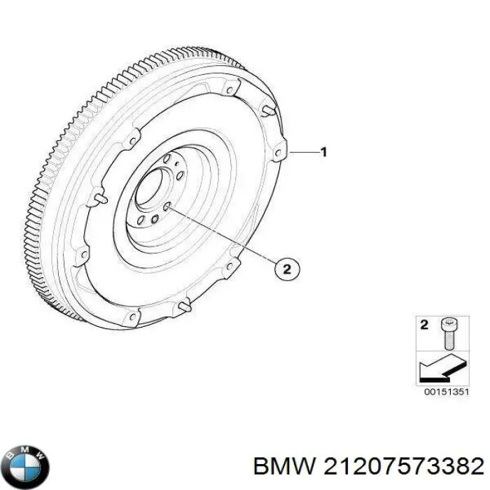 Do koszyka 21207573382 BMW Koło zamachowe silnika