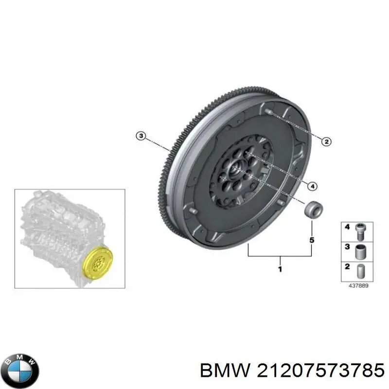 Koło zamachowe silnika BMW 21207573785 cena, od 310,40 USD