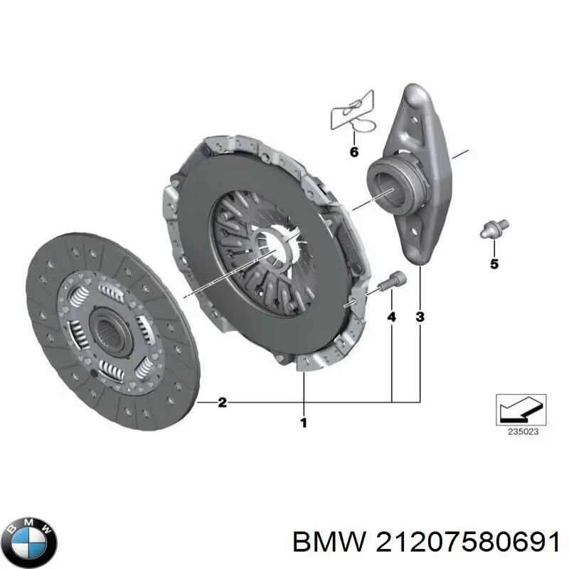 21207580691 BMW Zestaw sprzęgła (3 części)
