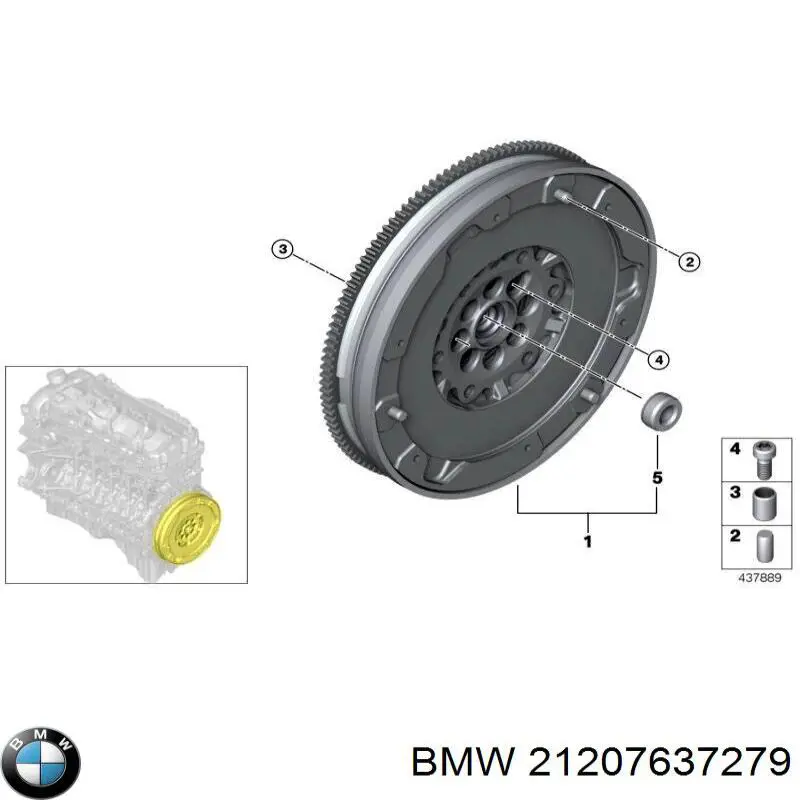 Koło zamachowe silnika 21207637279 BMW