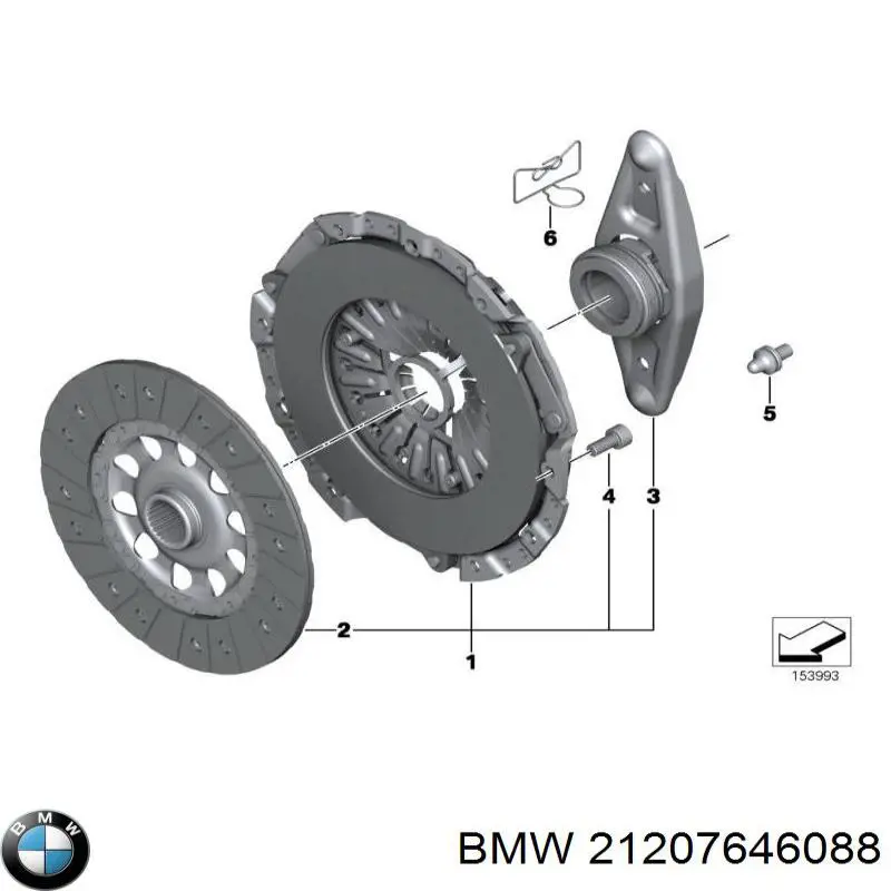 21207646088 BMW zestaw sprzęgła (3 części)