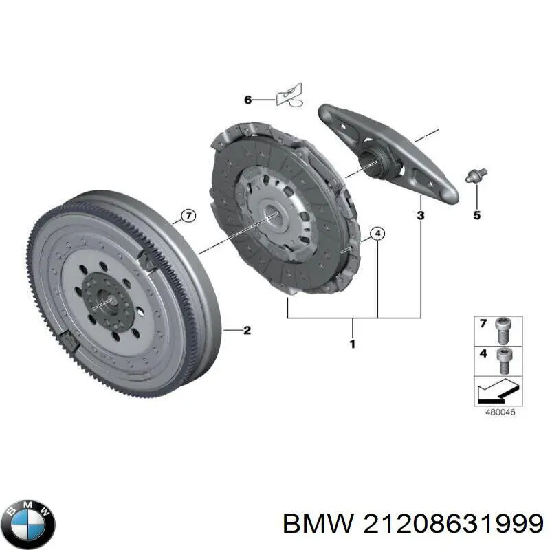 Zestaw sprzęgła (3 części) 21208631999 BMW