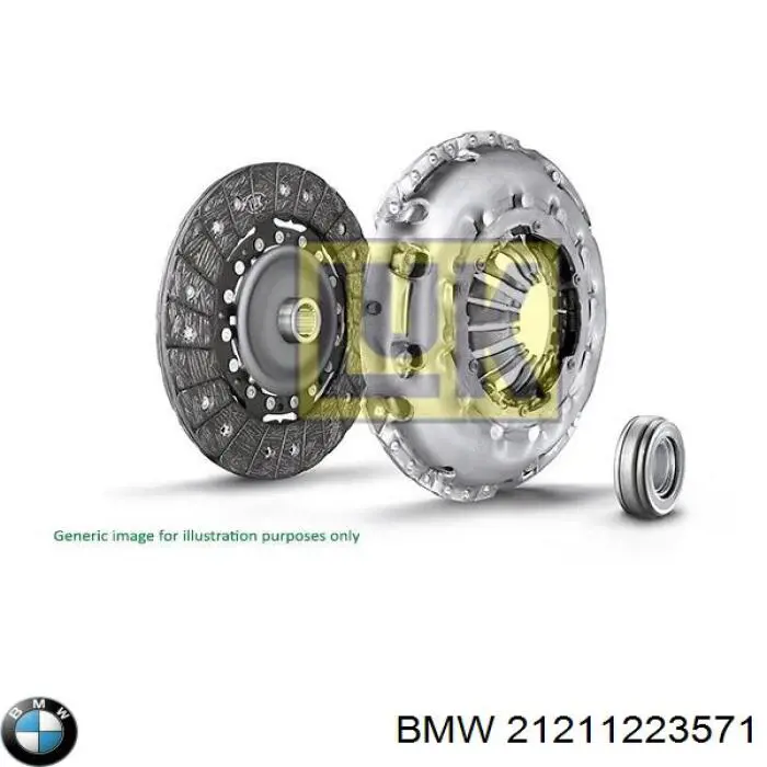Zestaw sprzęgła (3 części) BMW 21211223571